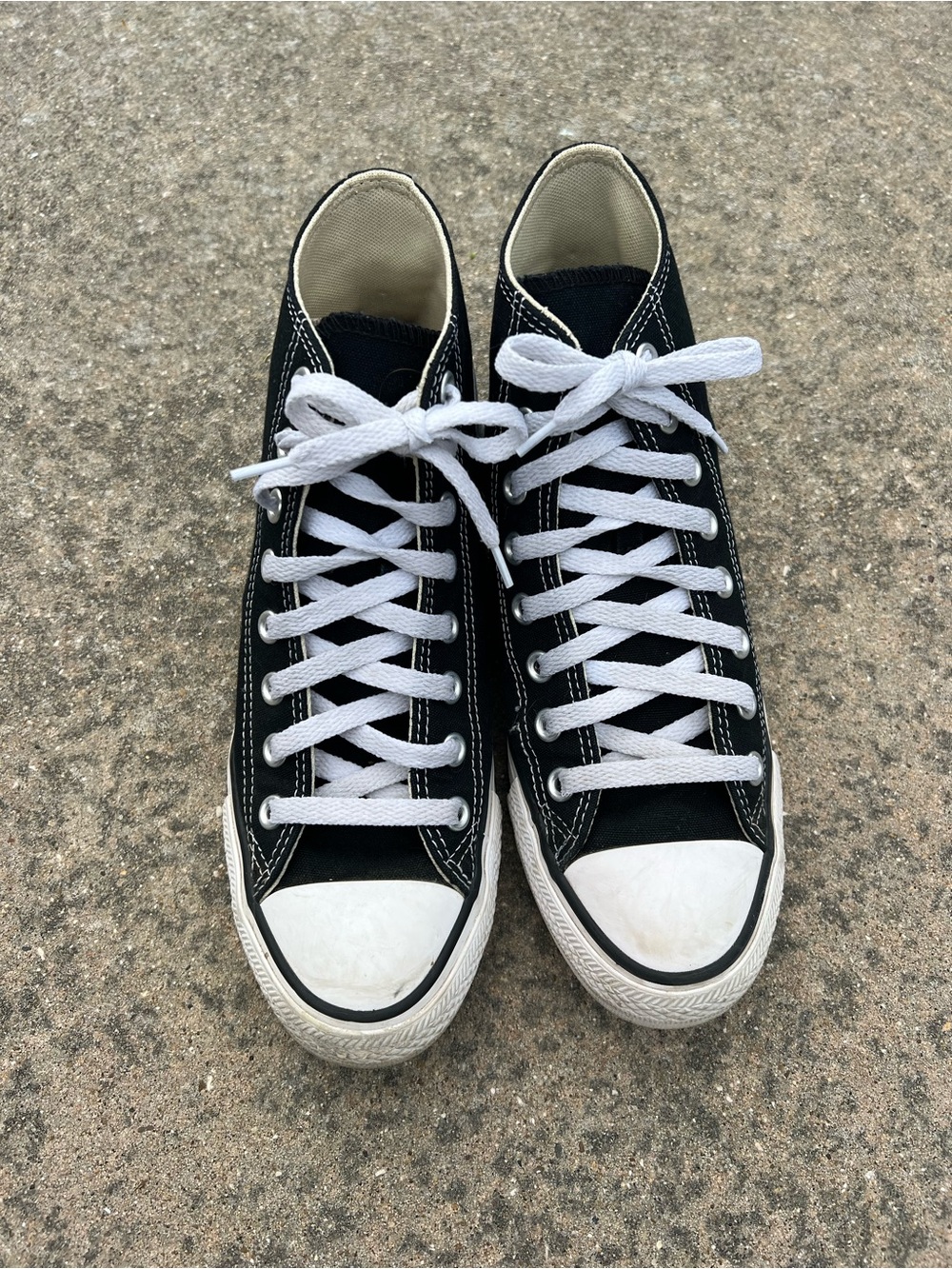 Converse Black & White High Top Sneakers - Picture 5 of 8